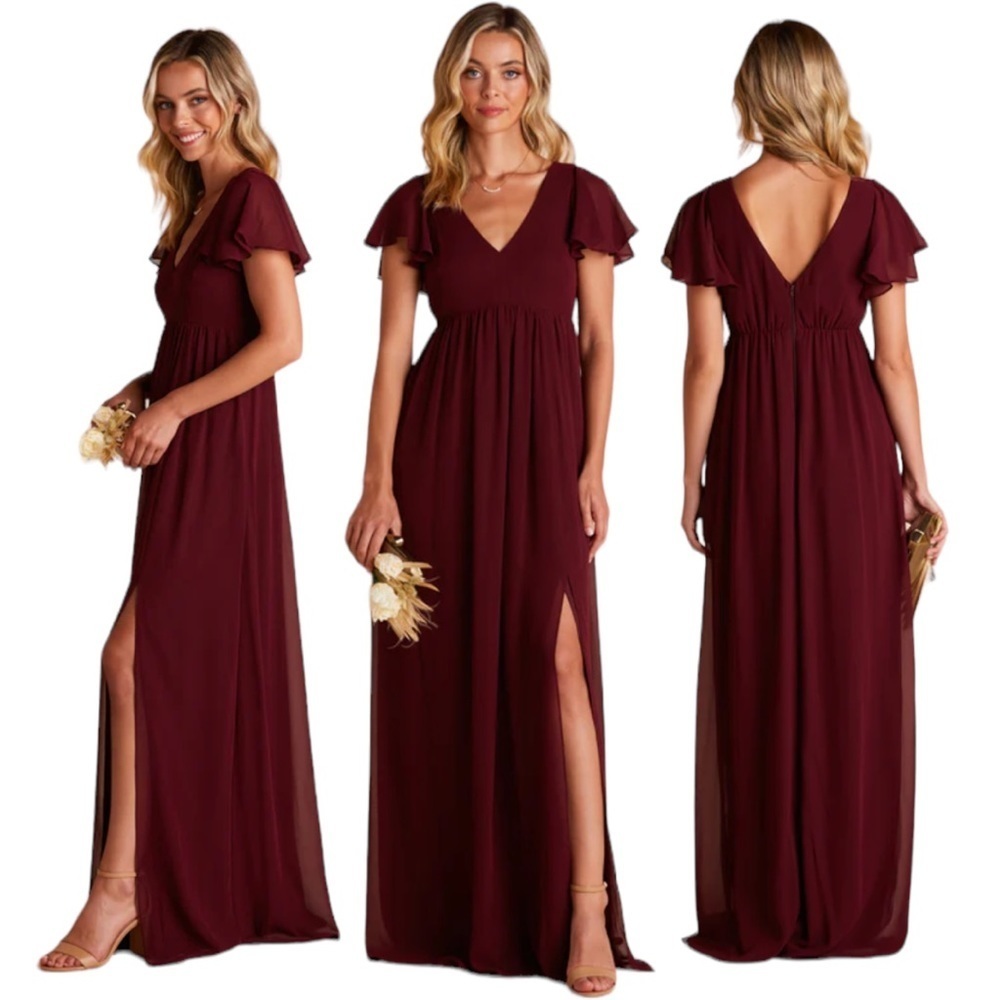 Birdy Grey - nwt - HANNAH EMPIRE DRESS CHIFFON CABERNET Size Medium